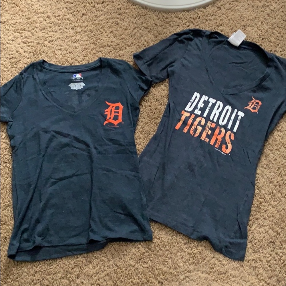TWO DETROIT TIGERS TEES